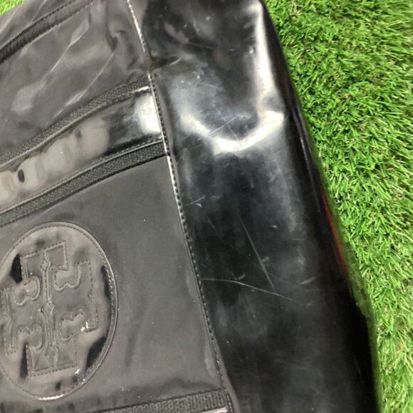 Tory Burch Black Nylon Patent Leather Tote Bag - Picture 12 of 16